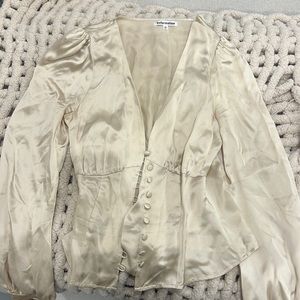 Reformation size XS gold blouse